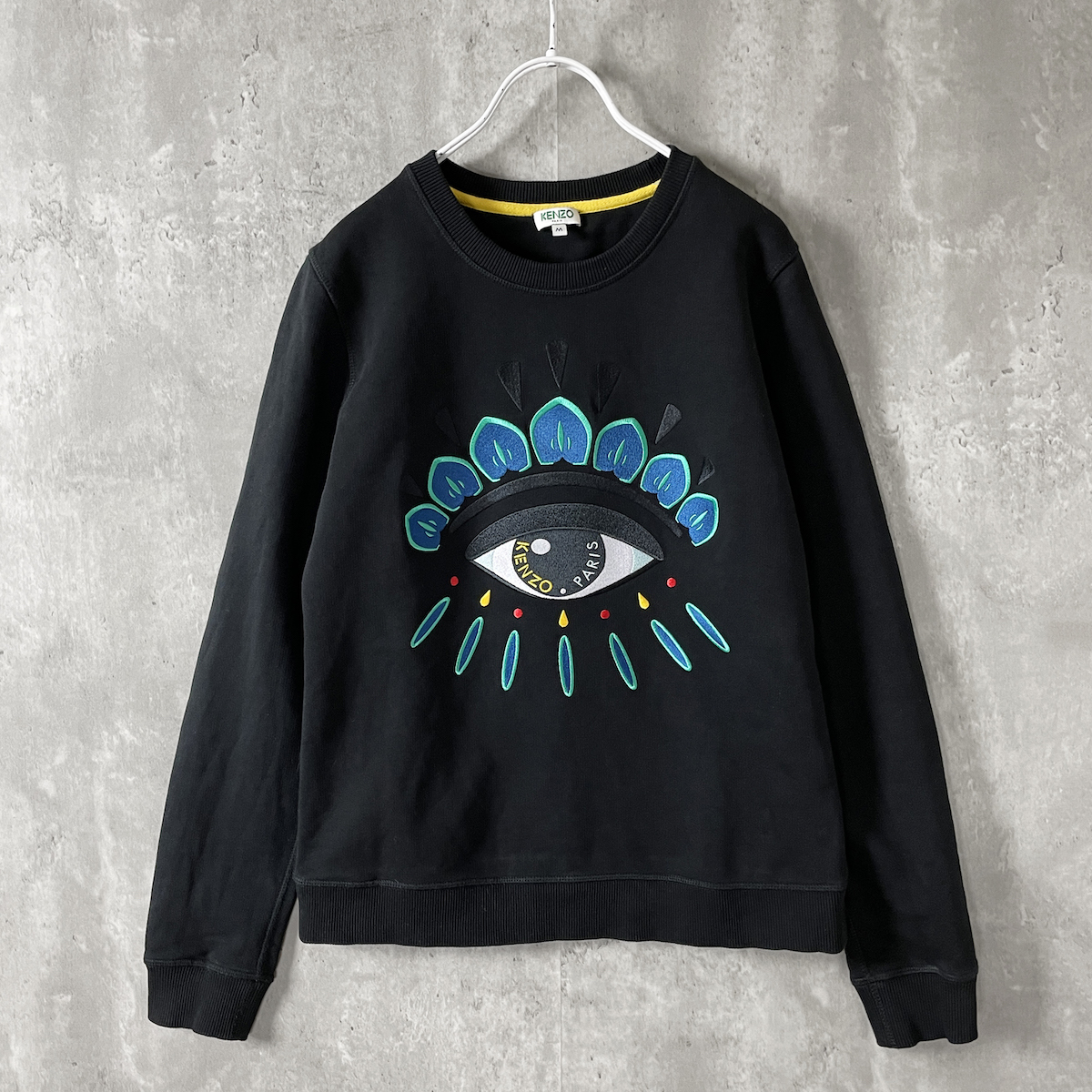 KENZO レディース M 9号 EYE アイ モチーフ 目玉 ビッグ ロゴ 刺繍