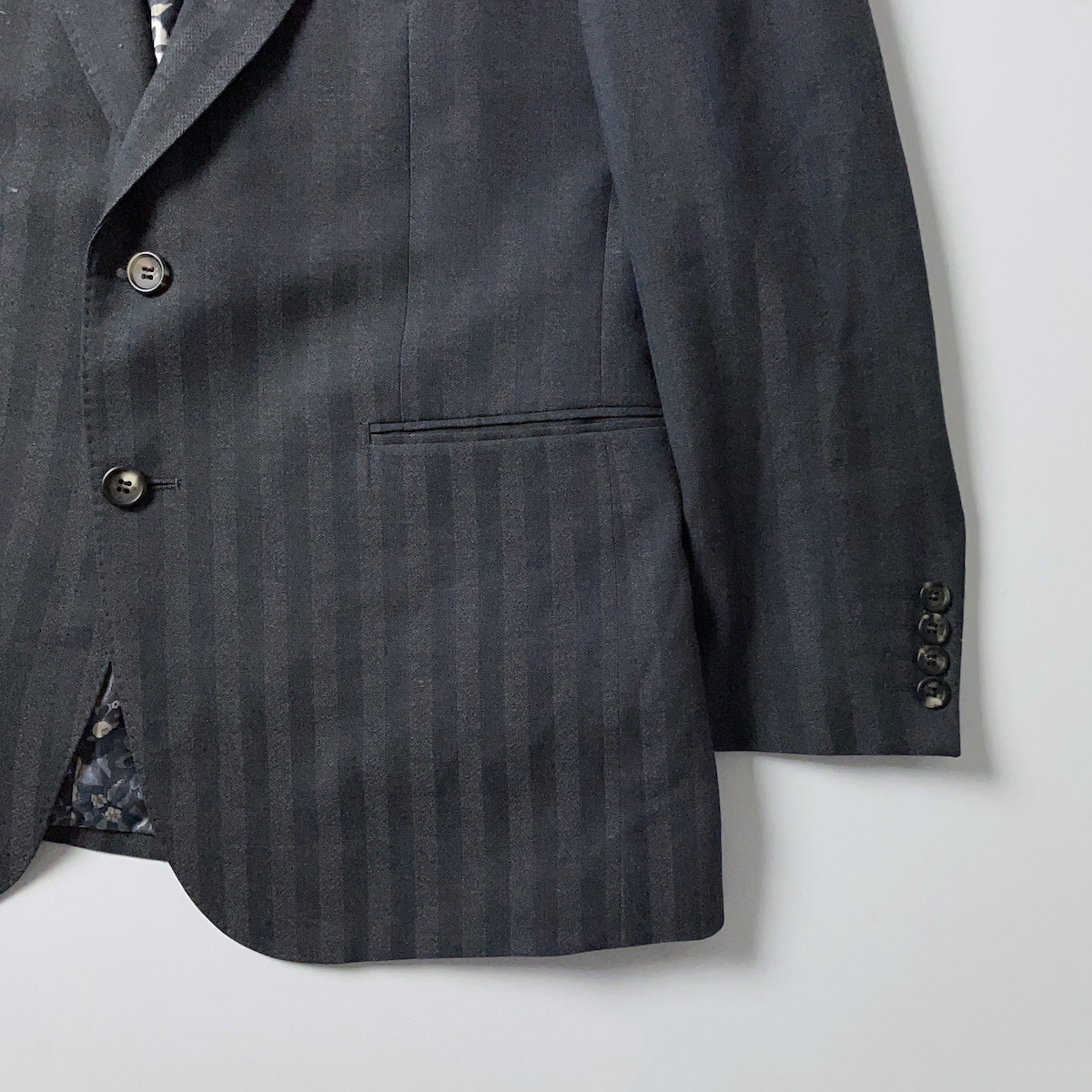 Brioni メンズ 52 XL LL 相当 シャドー ストライプ 柄 シングル スーツ