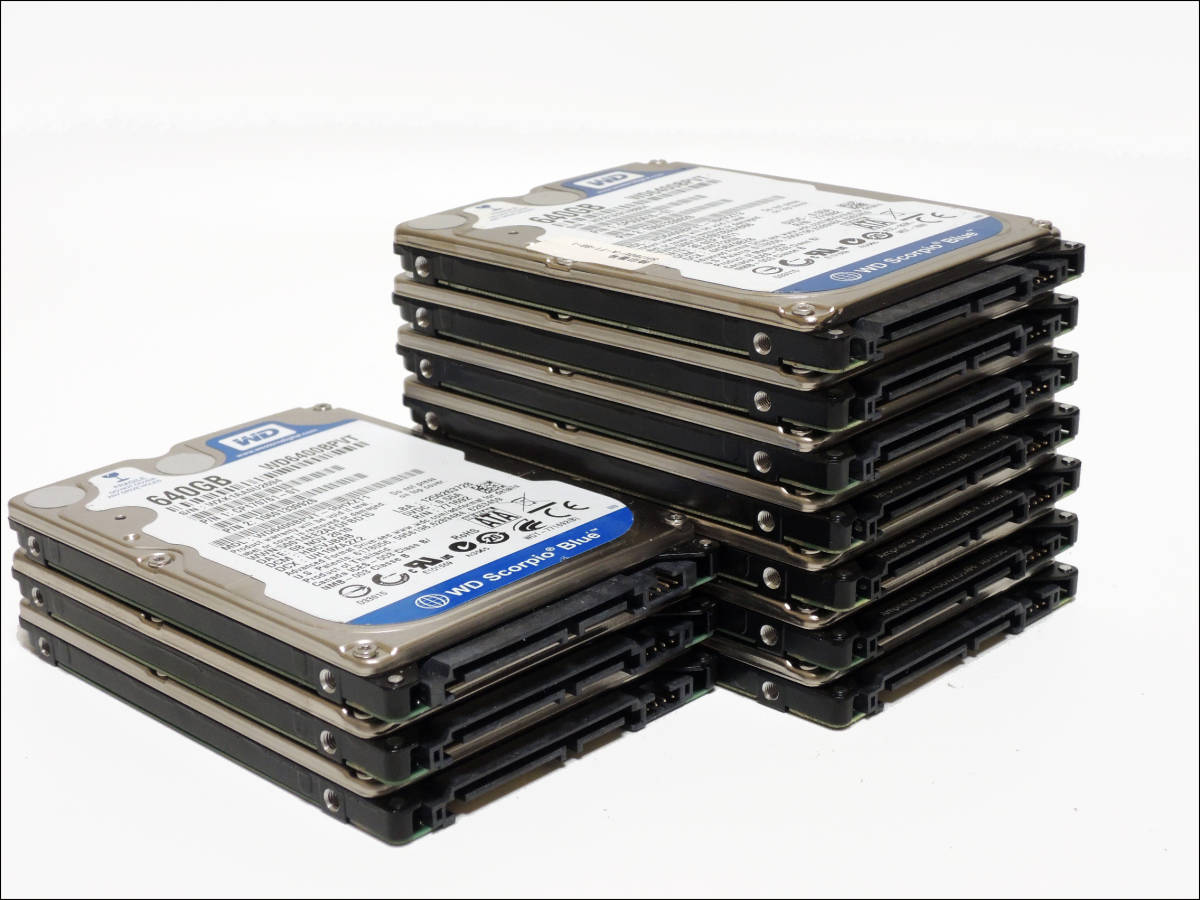 最高 WD6400BPVT 2.5インチHDD WD 640GB #9617 10個セット SATA 500GB