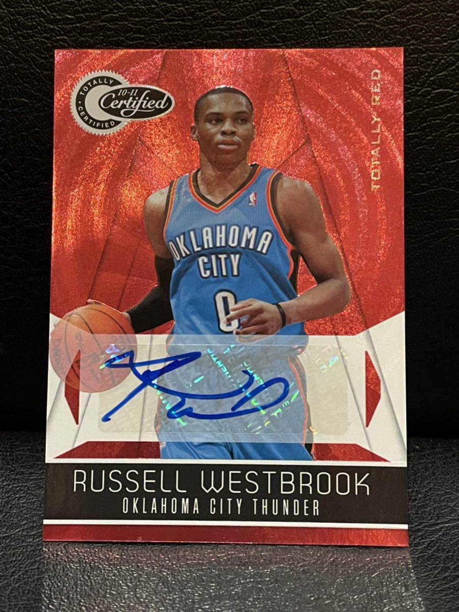 【NBA SUPER rare】RUSSELL WESTBROOK 10-11Totally Certified/ totally red/25/auto