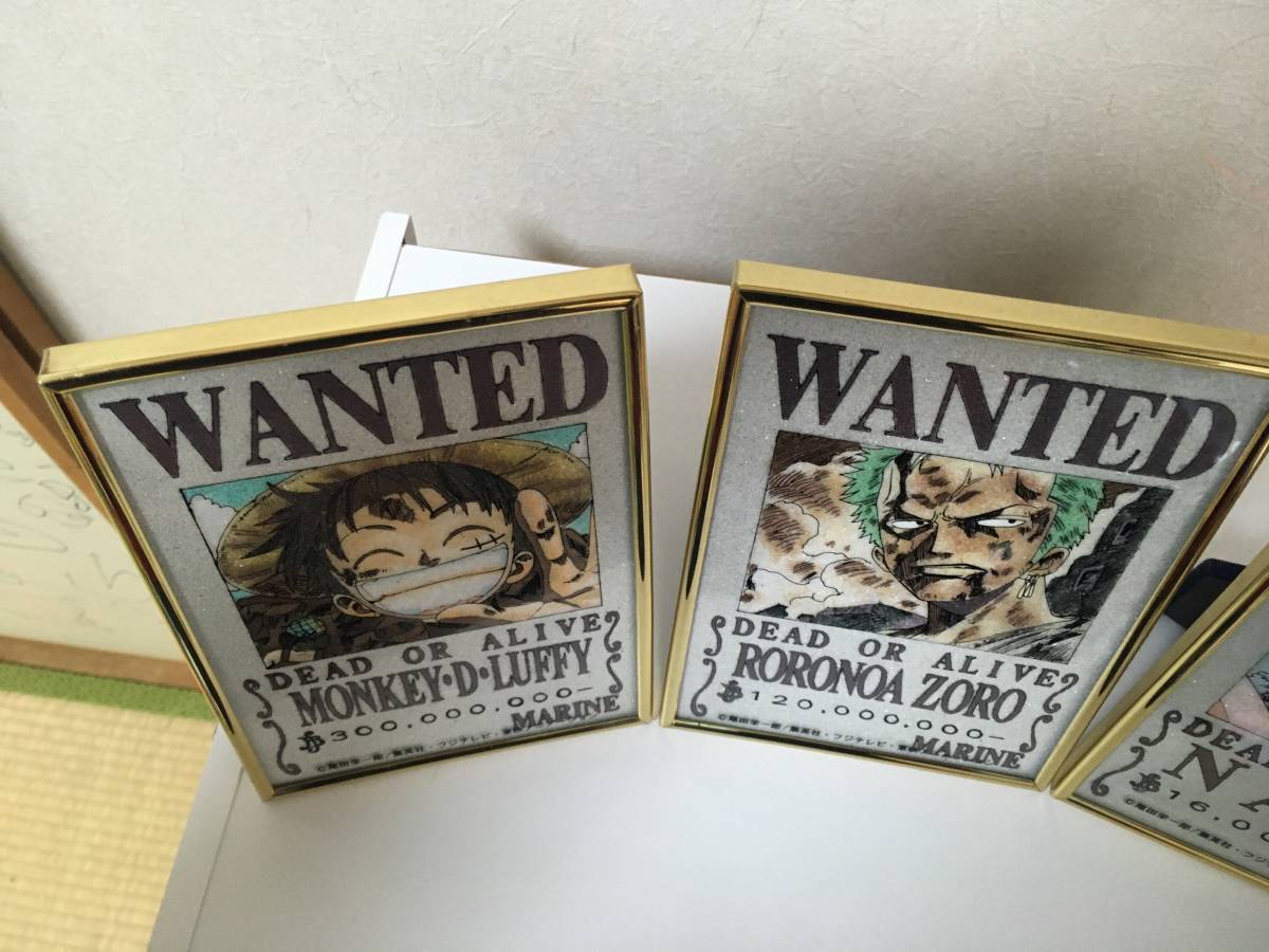 ONE PIECE ワンピース 手配書 宝石画 ナミ ゾロ ルフィ 3点セット(ONE