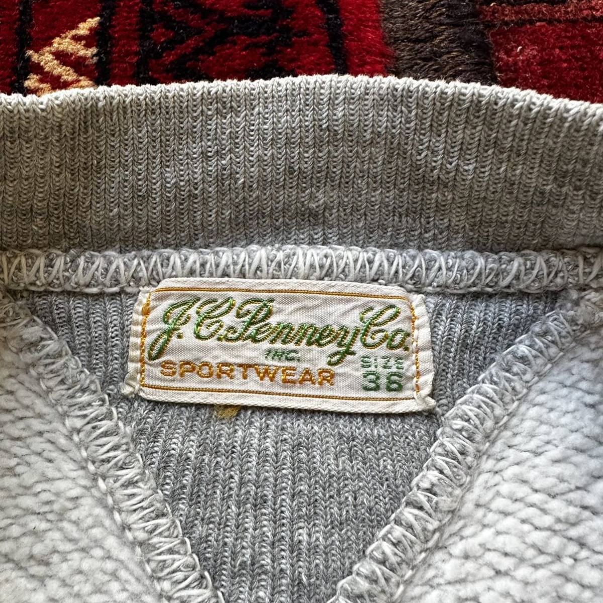 VINTAGE】1940's “J.C.PENNEY“ 両Vガゼット 二本針 スウェットシャツ