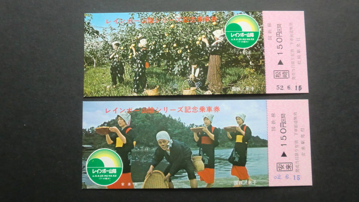 レインボー山陰シリーズ記念乗車券　6枚（No2～7）　1977年　米子鉄道管理局_画像6
