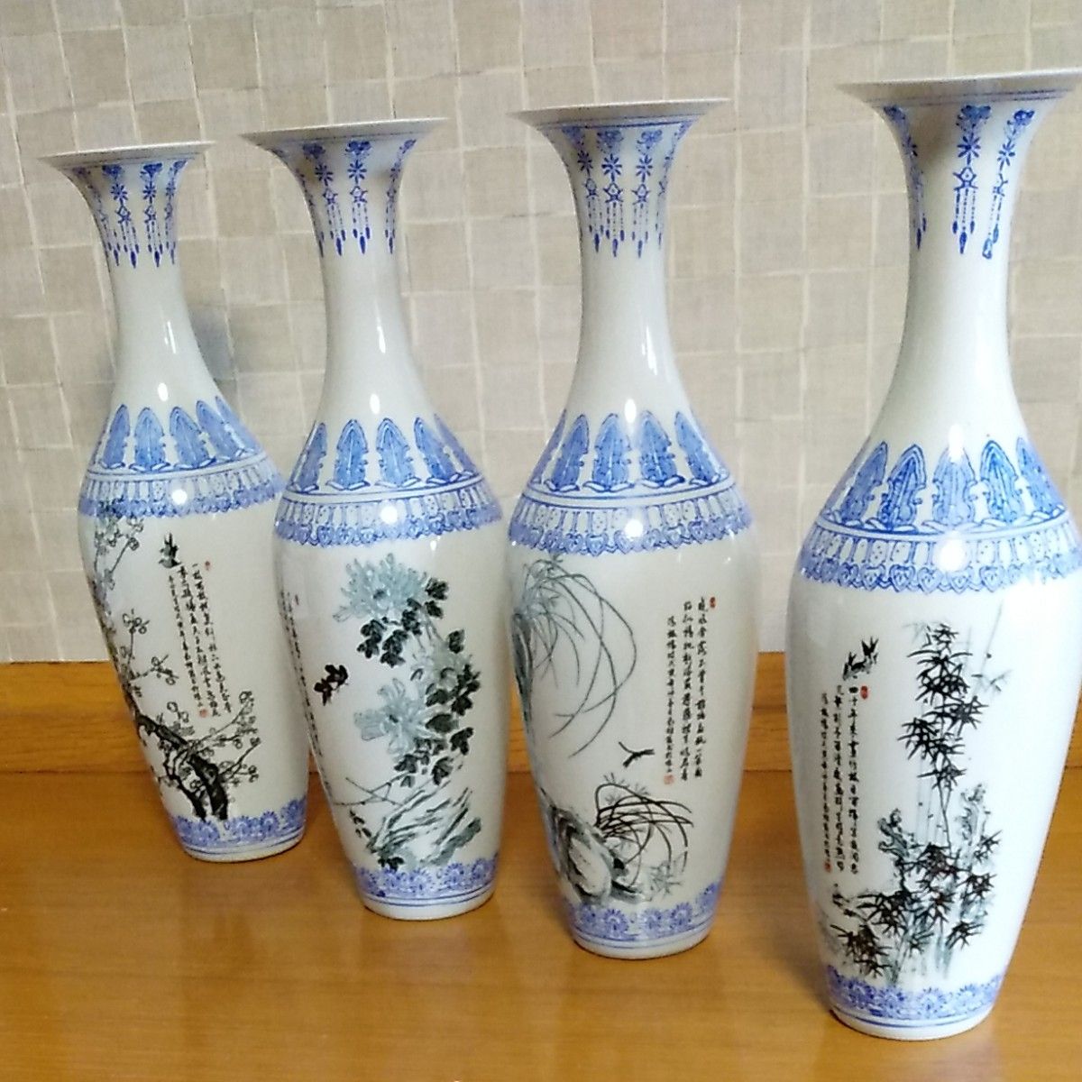 中国工芸品　超薄張り　花瓶　飾り壺