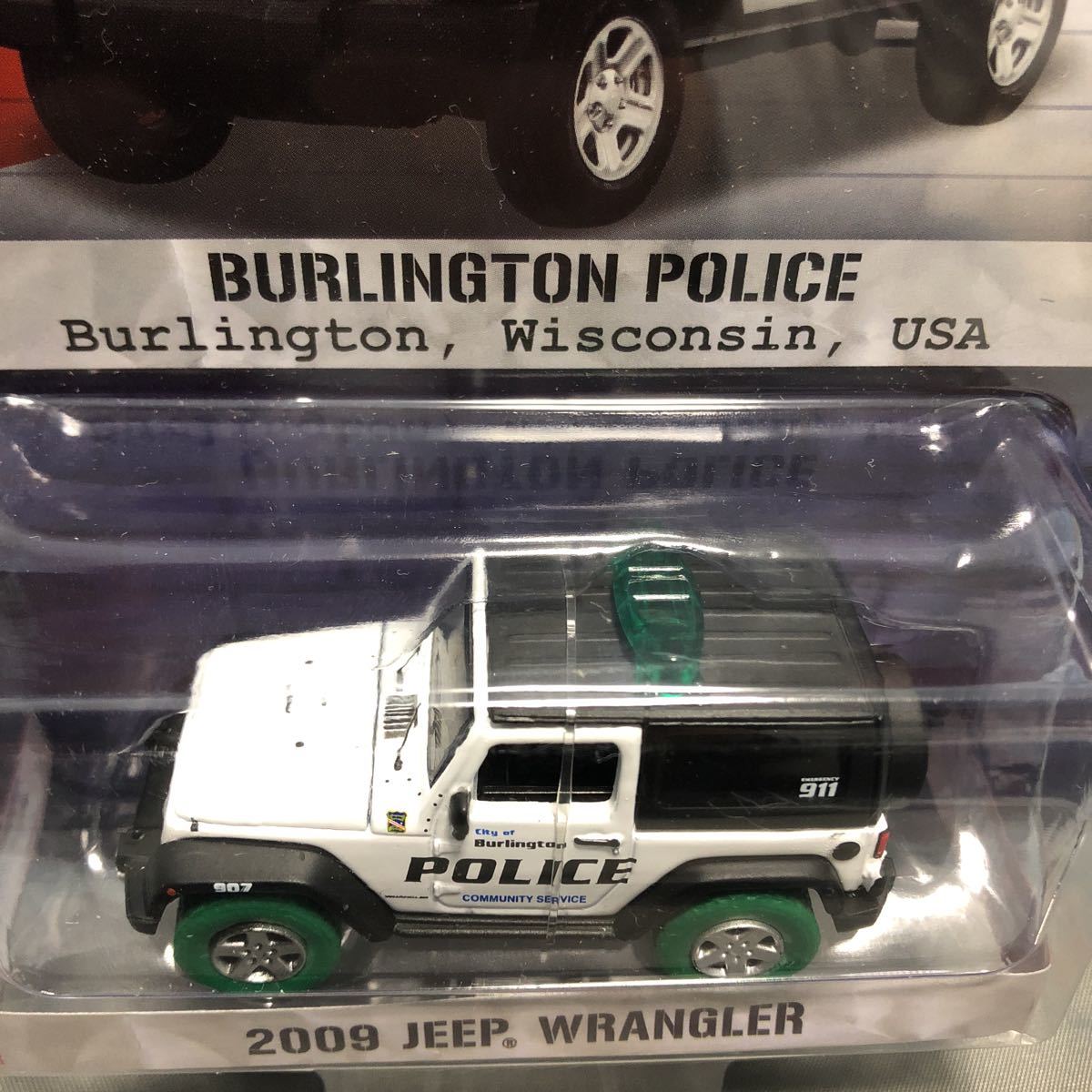 GREENLIGHT 1/64 HOT PURSUIT SERIES 23 2009 JEEP WRANGLER BURLINGTON POLICE グリーンライト ホットパシュート グリーンマシーン ジープ_画像5