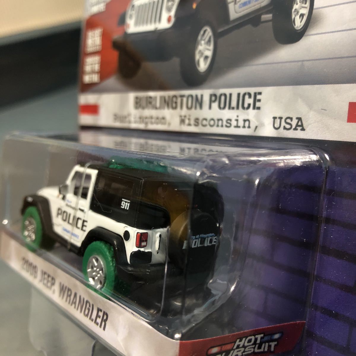 GREENLIGHT 1/64 HOT PURSUIT SERIES 23 2009 JEEP WRANGLER BURLINGTON POLICE グリーンライト ホットパシュート グリーンマシーン ジープ_画像4