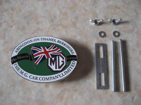 MG Britain made grill badge * new goods * metal fittings attaching * Morris Mini * Austin Healey sprite * crab eyes * England car * Britain car * Mini Cooper *UK