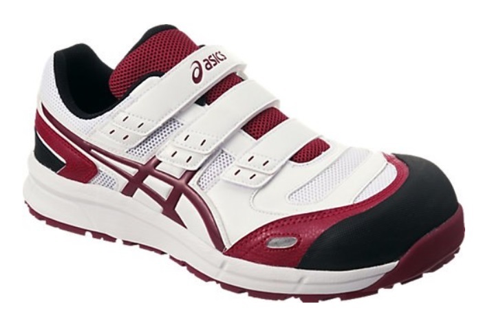 【逸品】 CP102-0126　25.5ｃｍ　カラー（ホワイト*バーガンディ）　アシックス安全靴　新品（税込） 25.5cm