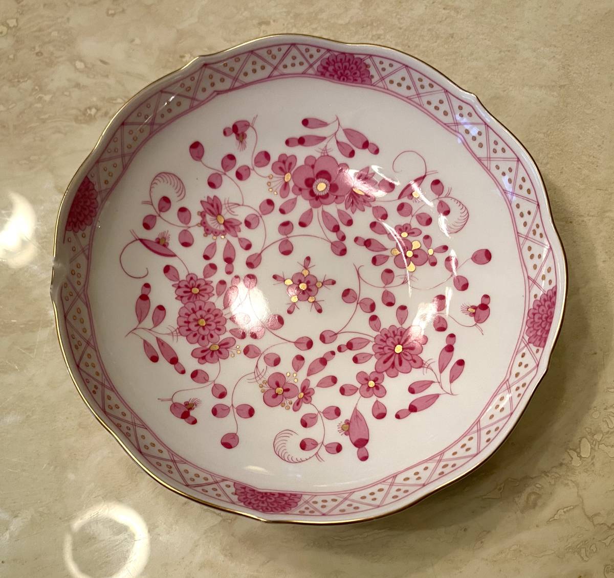 ンドの】 MEISSEN - マイセン インドの華 リッチピンク チューリン な