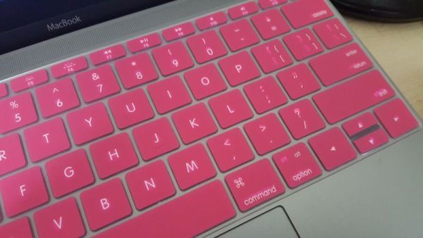 Macbook 12インチ用 USキーボード防塵カバー ピンク US配列 DM便発送_画像4