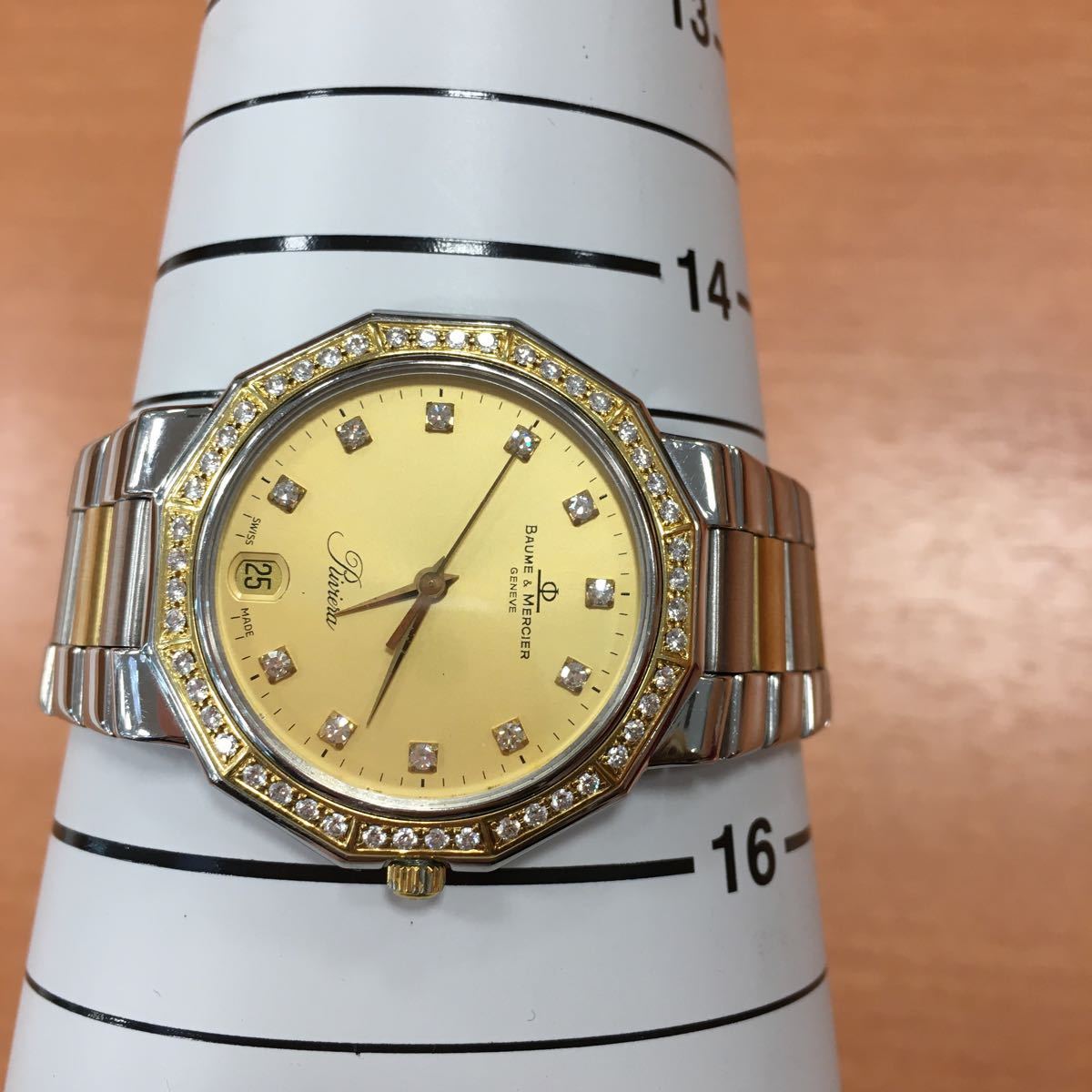 R2/【品】BAUME&MERCIER リビエラ ダイヤ付き 5131.050 ボーム