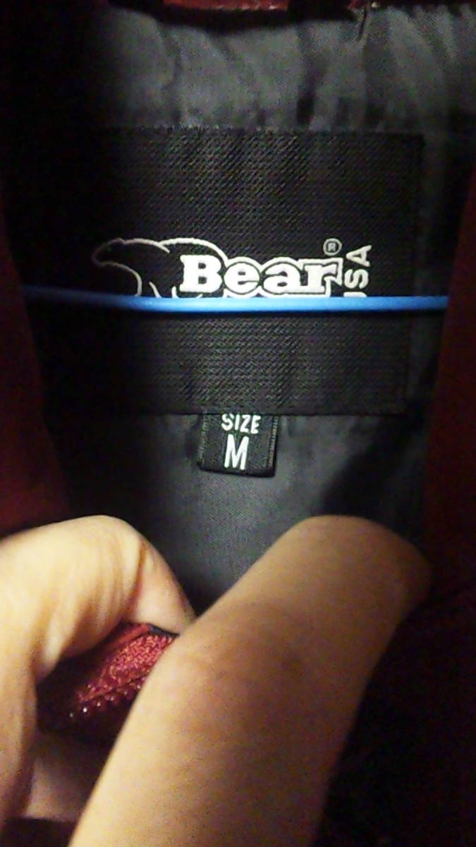 メンズ　ダウンジャケット　Mサイズ　Bear　中古　良品　裾、袖ゴムが伸びています。_画像2