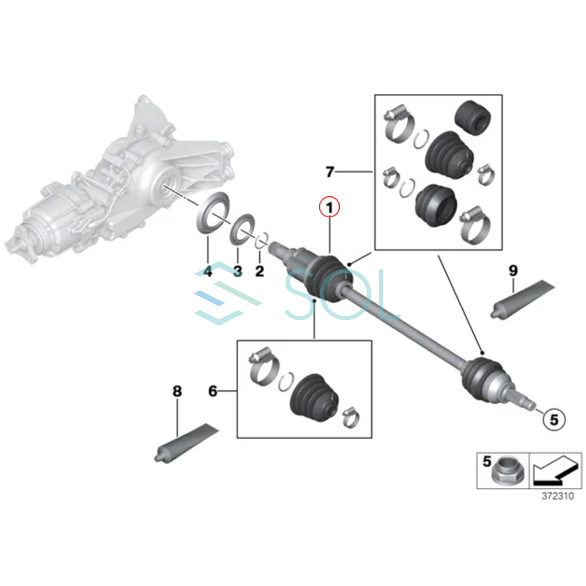 BMW MINI R60 R61 リア ドライブシャフト アウトプットシャフト 左右セット クーパー クーパーD クーパーS JCW 33209813707 33209813708_画像6