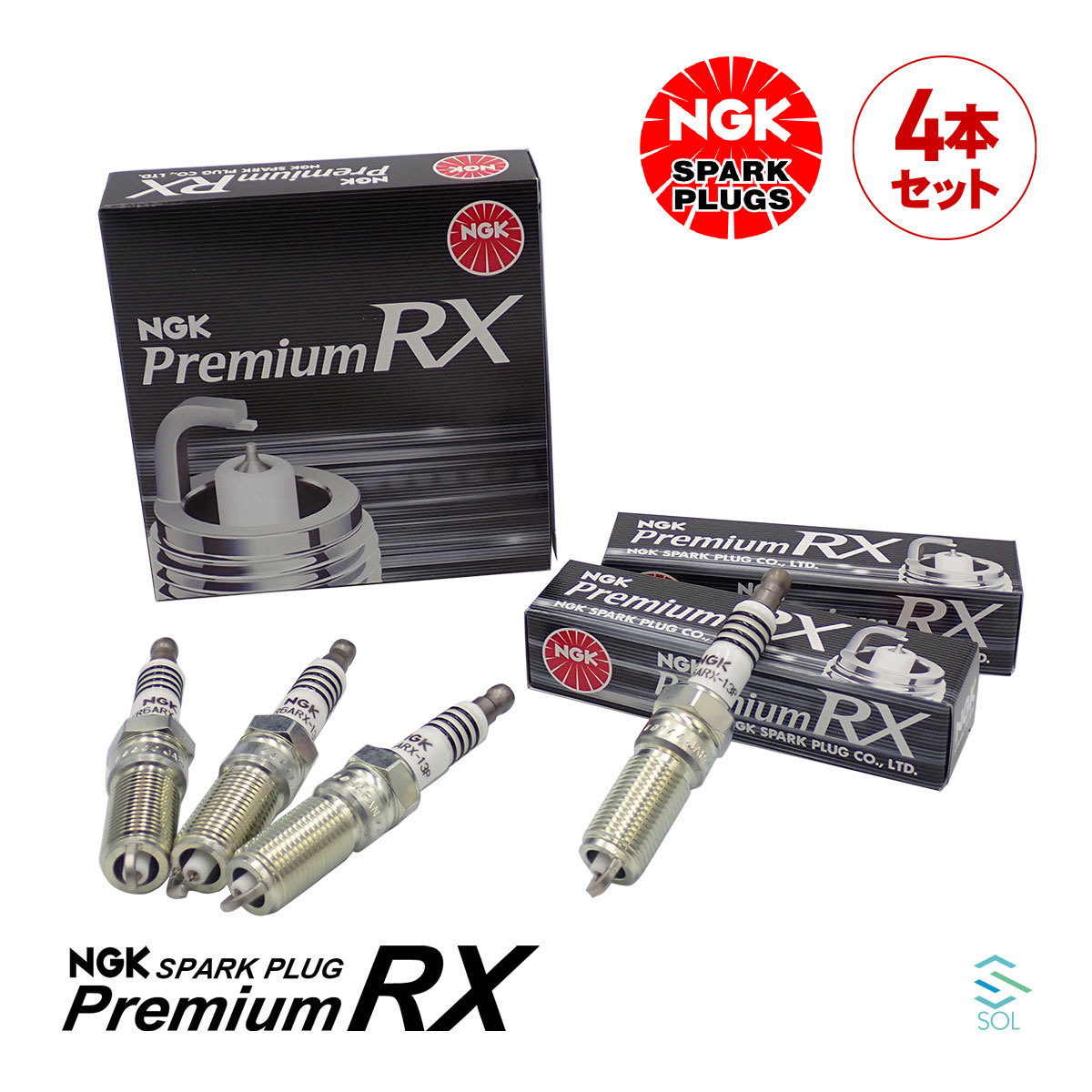 送料185円 NGK スパークプラグ プレミアムRX イリジウムプラグ 4本セット 1台分 出荷締切18時 ラフェスタ ハイウェイスター LTR6ARX-13P_画像1