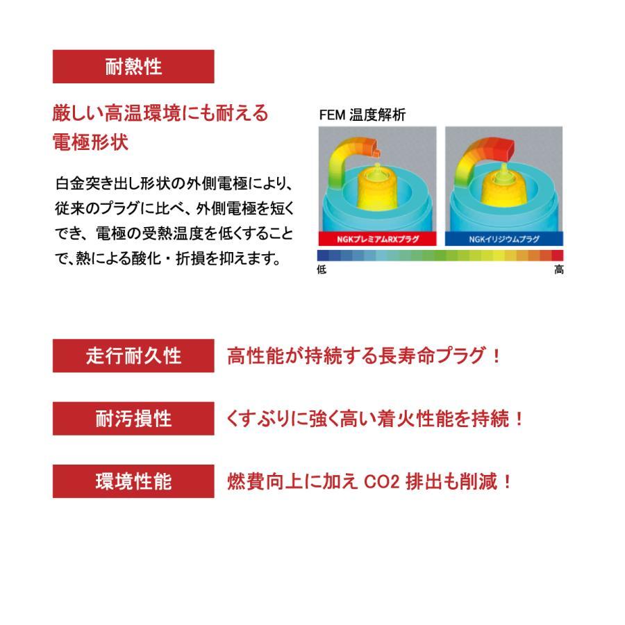 NGK スパークプラグ プレミアムRX イリジウム 4本セット 1台分 出荷締切18時 マークII マークX ブレイド ビスタ 等 BKR6ERX-11P_画像7