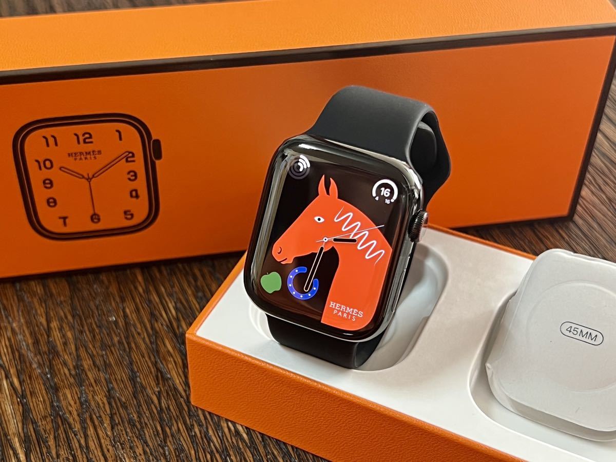 美品 バッテリー100% Apple Watch HERMES Series 8 45mm アップル