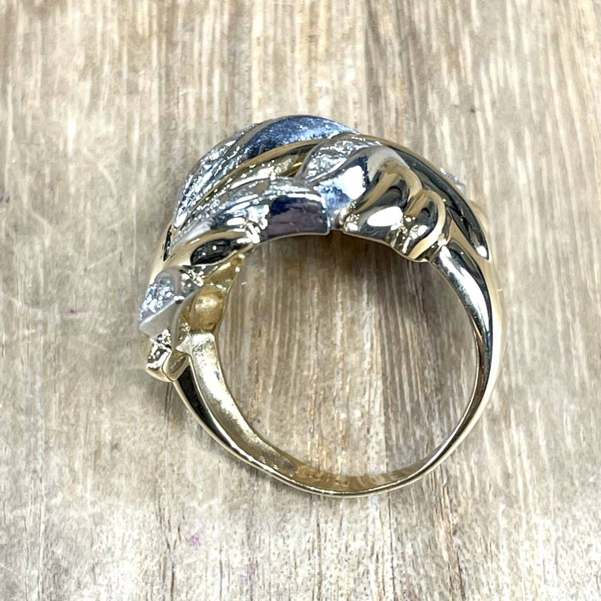 豪華!K18 Pt900 ダイヤ デザイン リング 11.22g M1198 指輪
