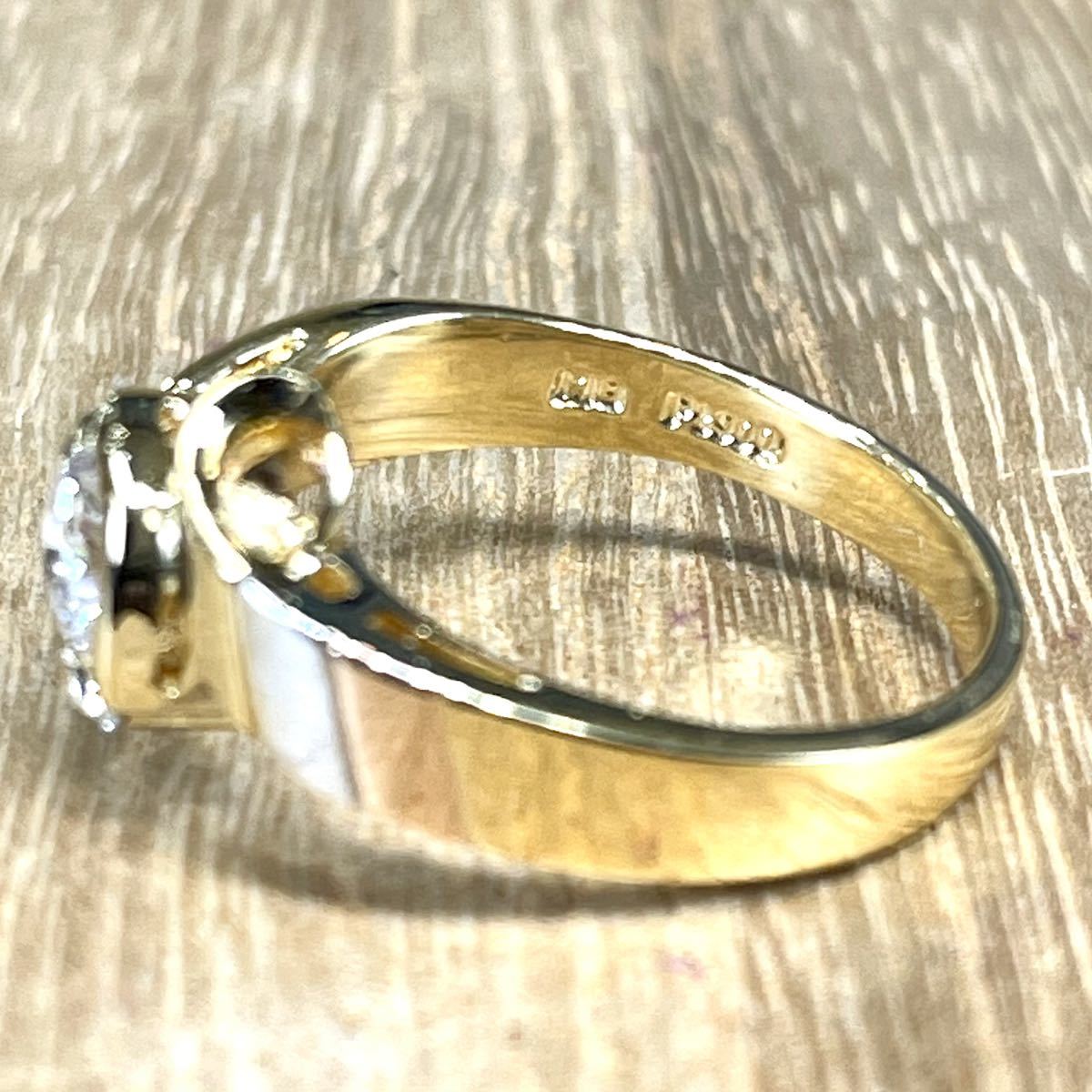 輝き抜群!k18/Pt900 ダイヤ 0.50ct リング 4.70g M1230
