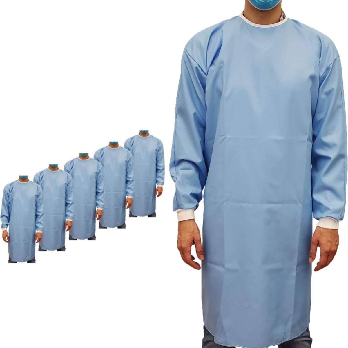 新品・未開封◆まとめて10着 REUSABLE PROTECTIVE WORK WEAR 診察衣 長袖 感染予防対策 ワンサイズ◆L3_画像8