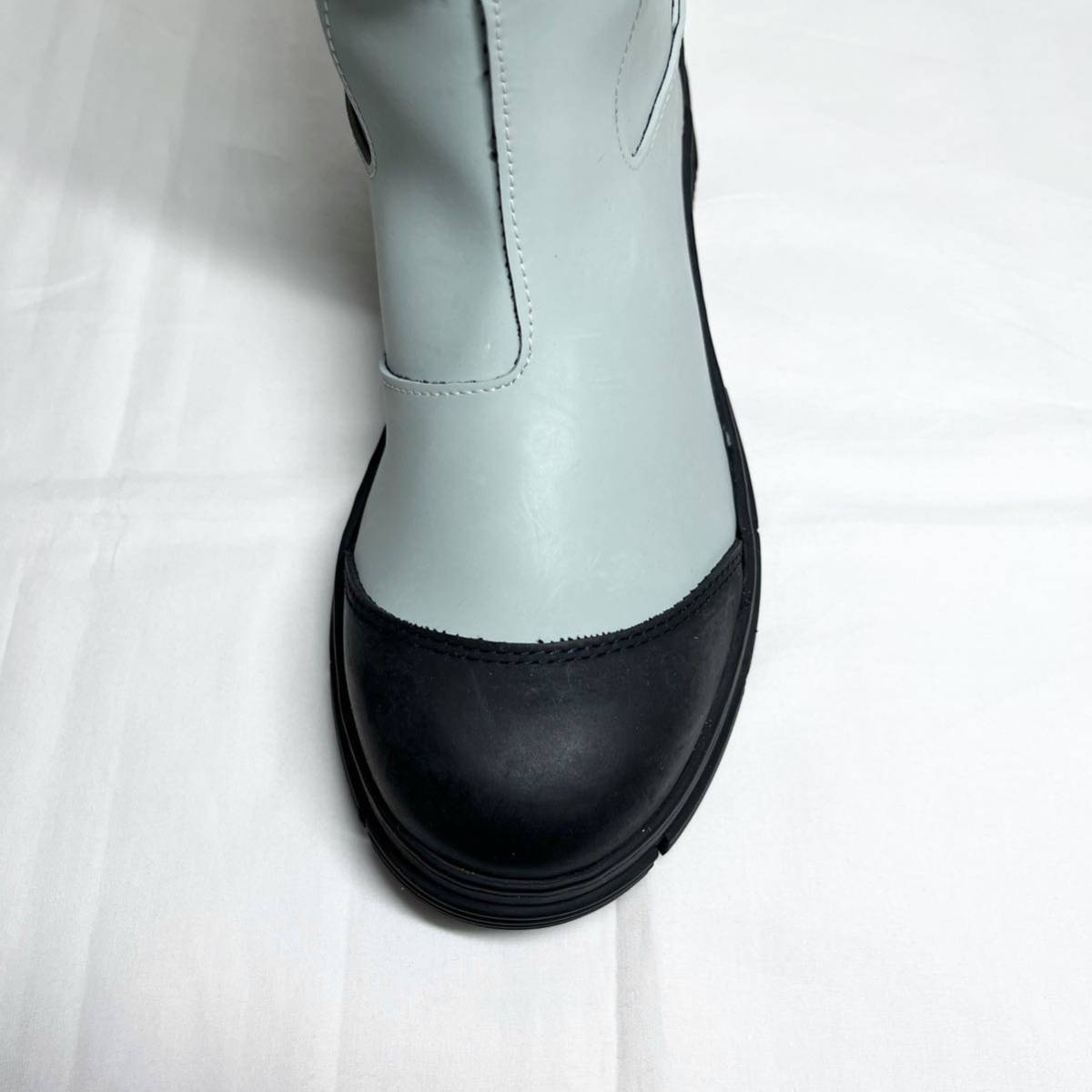 GANNI ガニー ラバーアンクルブーツ ライトブルー 24cm-