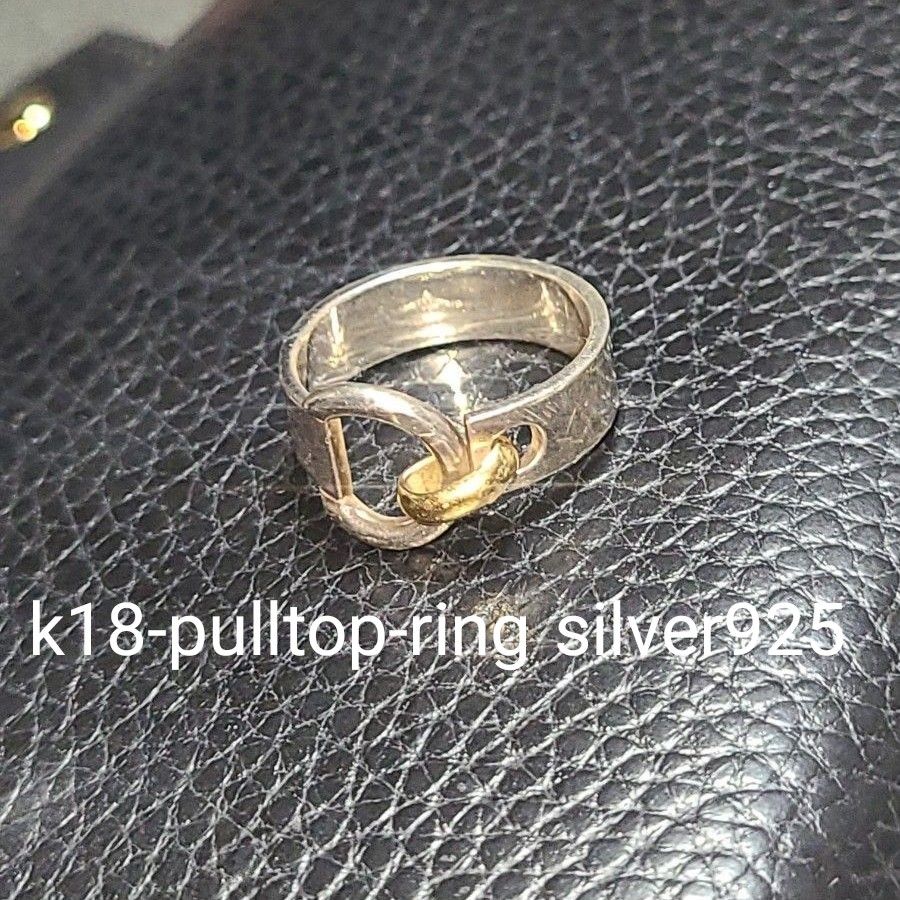 kens ケンズスクラッチ k18 ゴールド シルバー リング 指輪 silver
