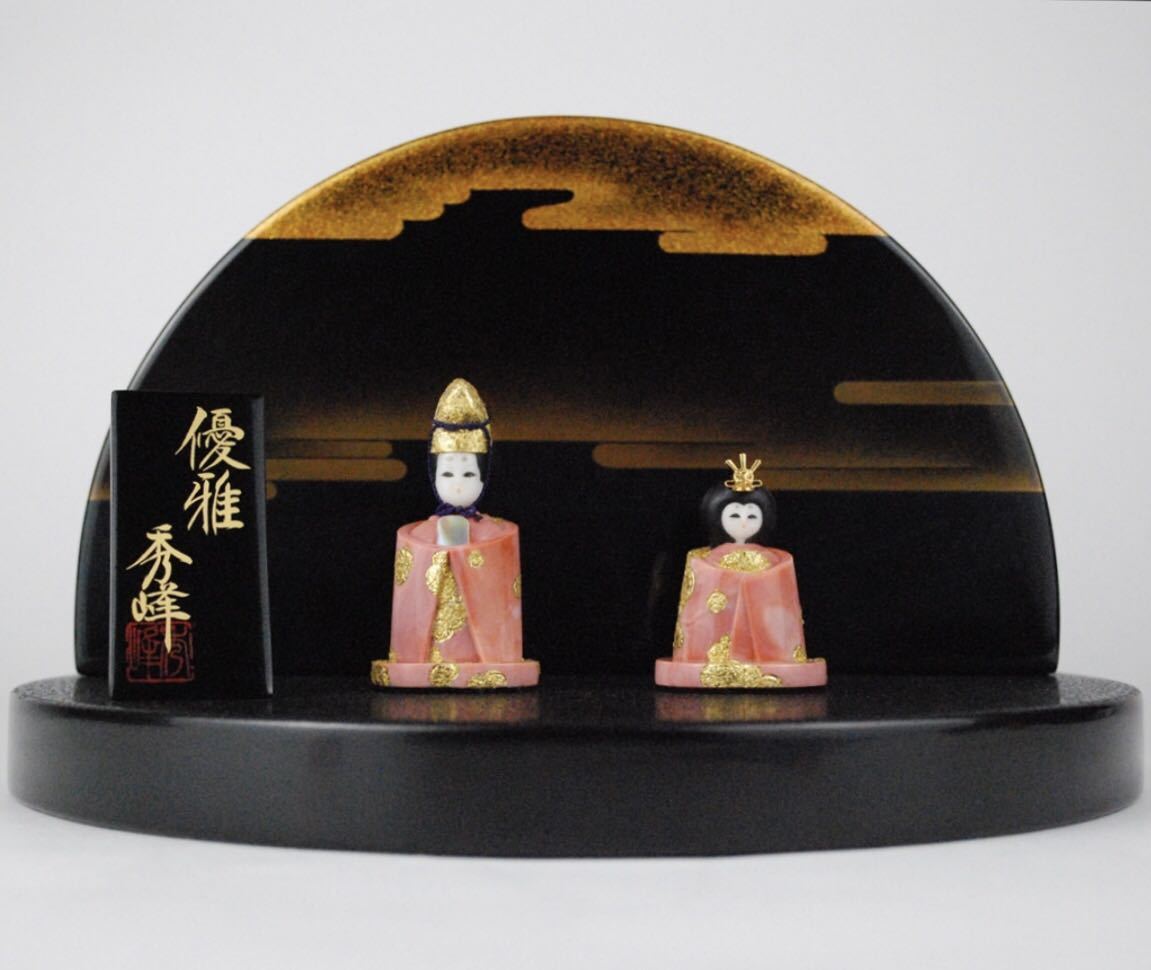  Kochi префектура земля ... скульптура . person превосходящий . произведение K18 умение внутри обратная сторона кукла hinaningyo элегантный колесо остров краска специальный подставка стекло с футляром 