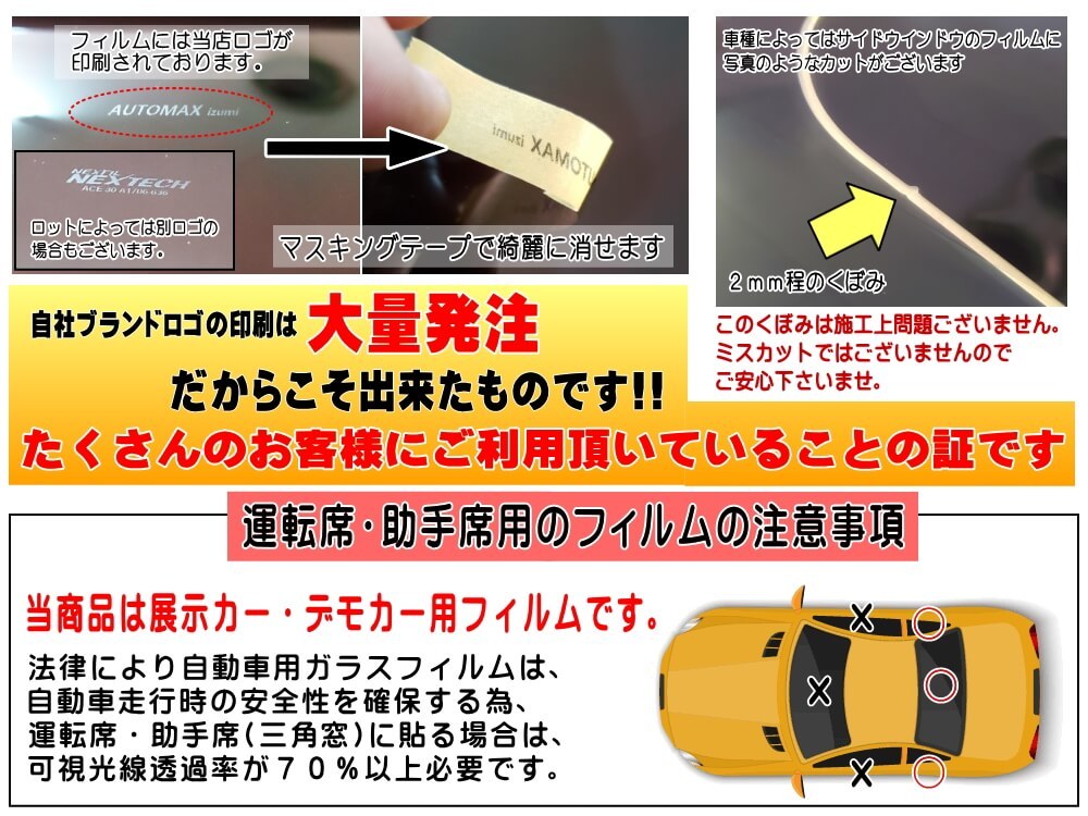 送料無料 フロント (b) ムーヴ L17 L18 (5%) カット済みカーフィルム 運転席 助手席 スーパーブラック L175S L185S L170系 ムーブ ダイハツ_画像3