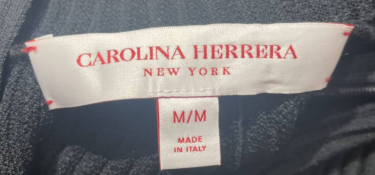 未使用 展示品 183585 CAROLINA HERRERA キャロライナヘレナ ニット 黒