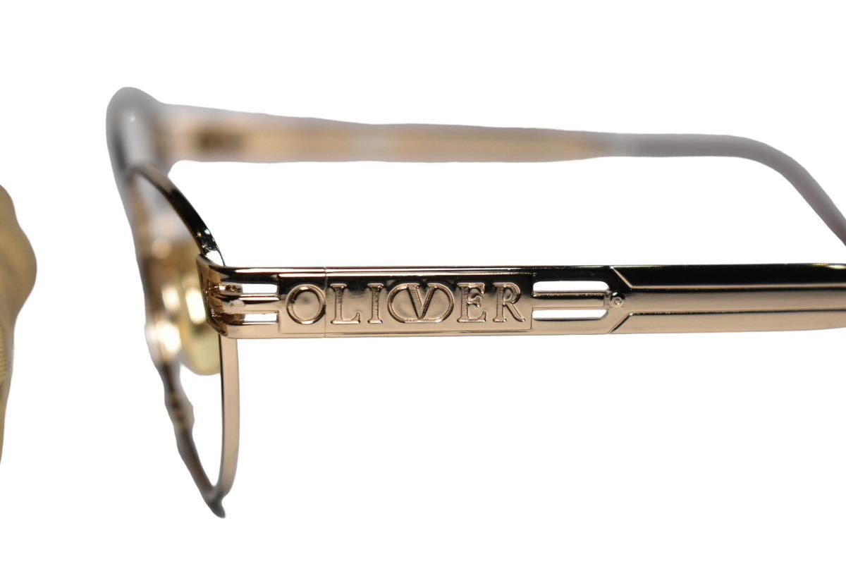 イタリア製【OLIVER/オリバー】1844 フルリム キャットアイ 眼鏡 ゴールドフレーム サングラス ウェリントン ヴィンテージ オールド_画像5