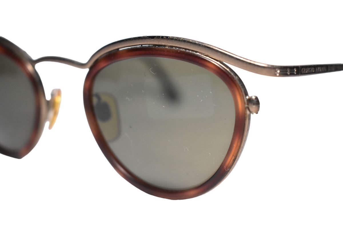 VINTAGE Италия производства [GIORGIO ARMANI/joru geo Armani ]632 полный обод раунд type blow солнцезащитные очки круг очки Vintage Boston 