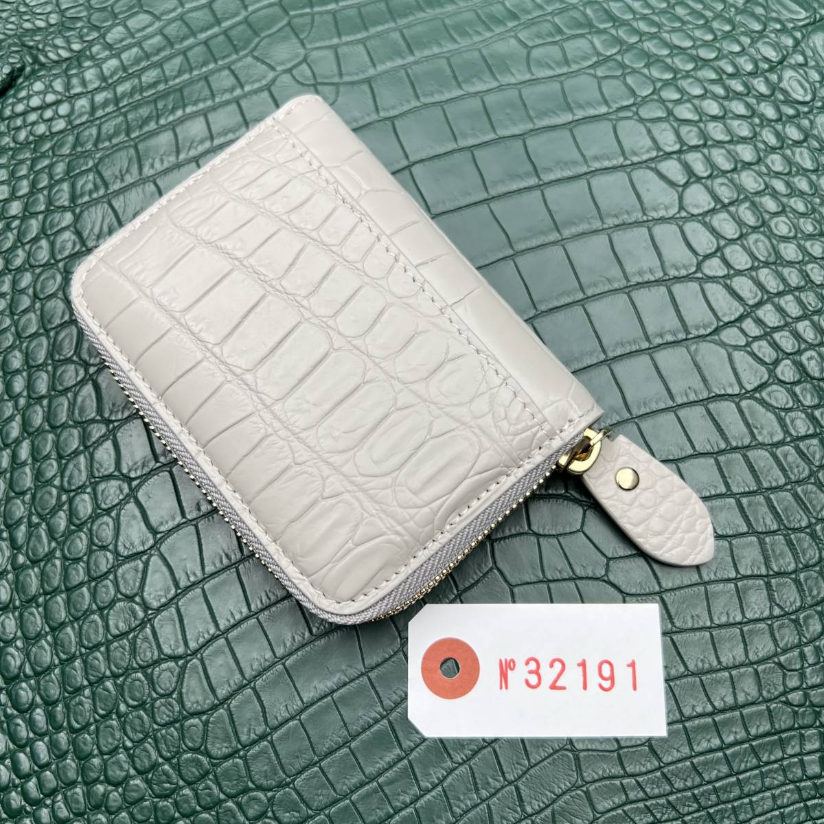 ァスナー 日本製ハンドメイド クロコダイル 財布 本物 ラウンド