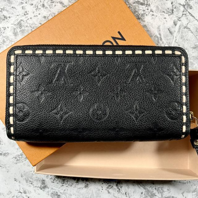 美品 LOUIS VUITTON ルイヴィトン アンプラント ジッピーウォレット ステッチ M64805 ラウンドジップ 長財布_画像2