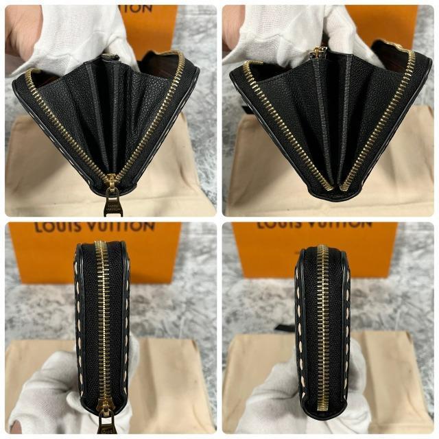 美品 LOUIS VUITTON ルイヴィトン アンプラント ジッピーウォレット ステッチ M64805 ラウンドジップ 長財布_画像8