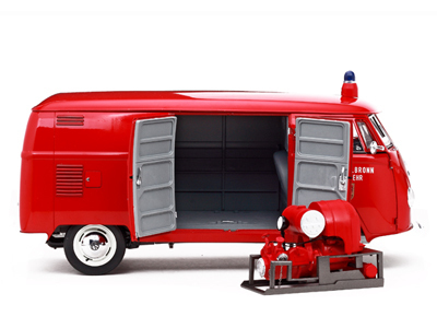  article limit free shipping 1/12 1956 year Volkswagen Type 2 fire-engine VW wagen bus 1000 pcs limitated model Kastenwagen