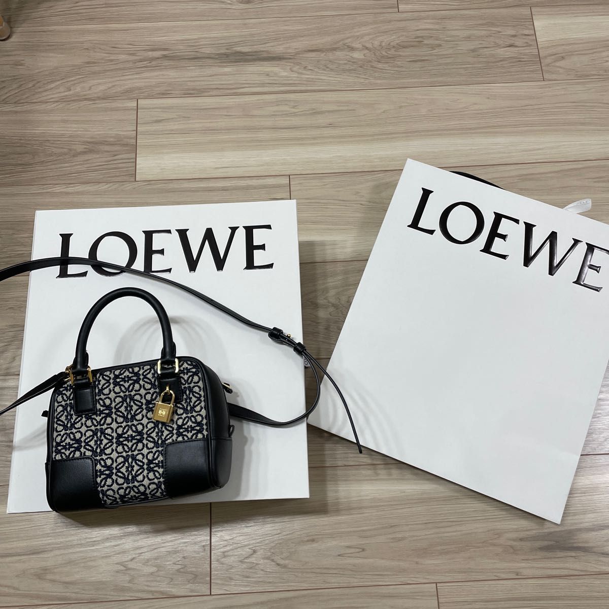 loewe ロエベ アマソナ16 アナグラムジャガード&カーフ ミニ | www