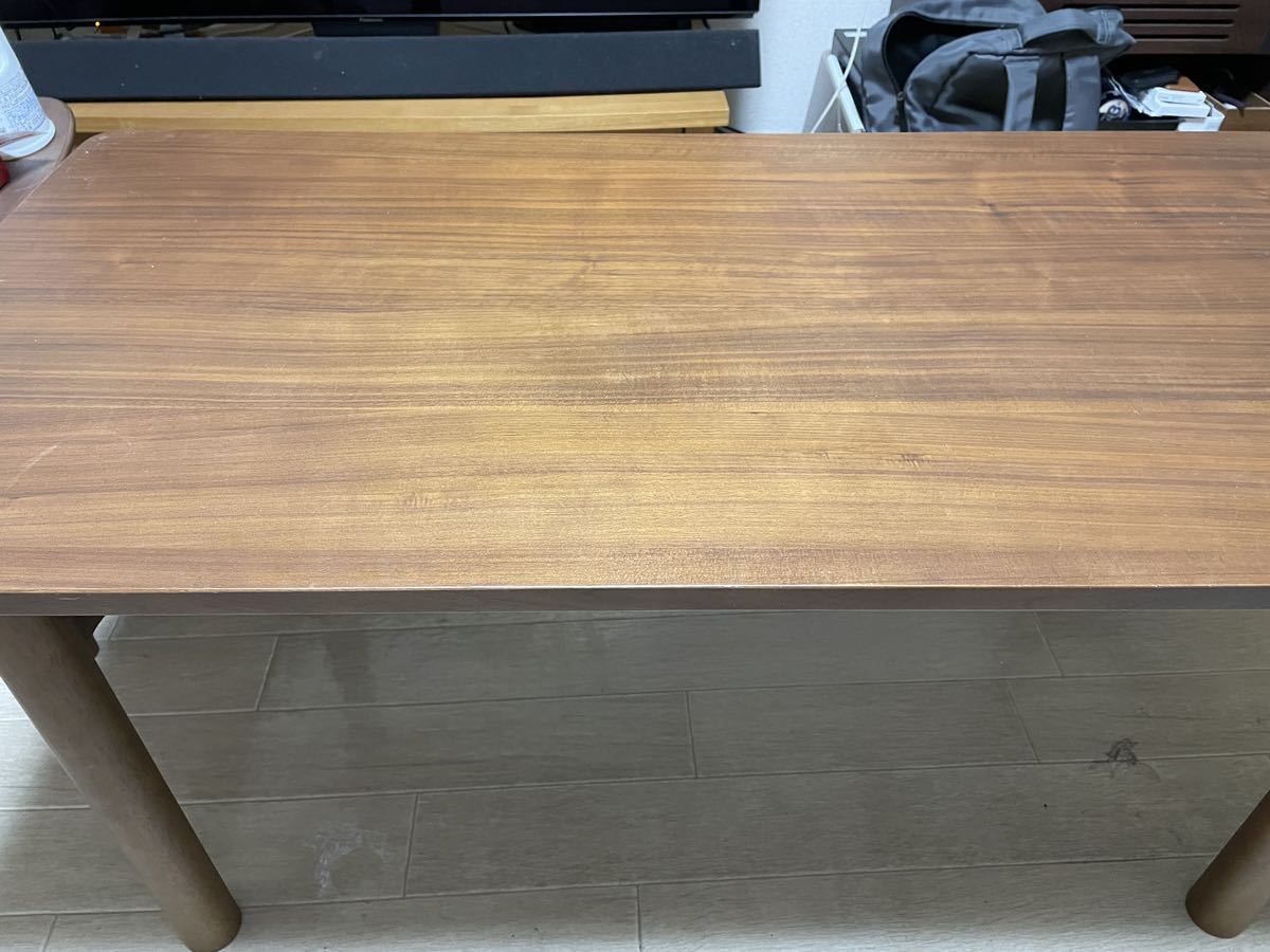 無印良品 木製ミドルテーブル ウォールナット材 突板 ソファ用テーブル