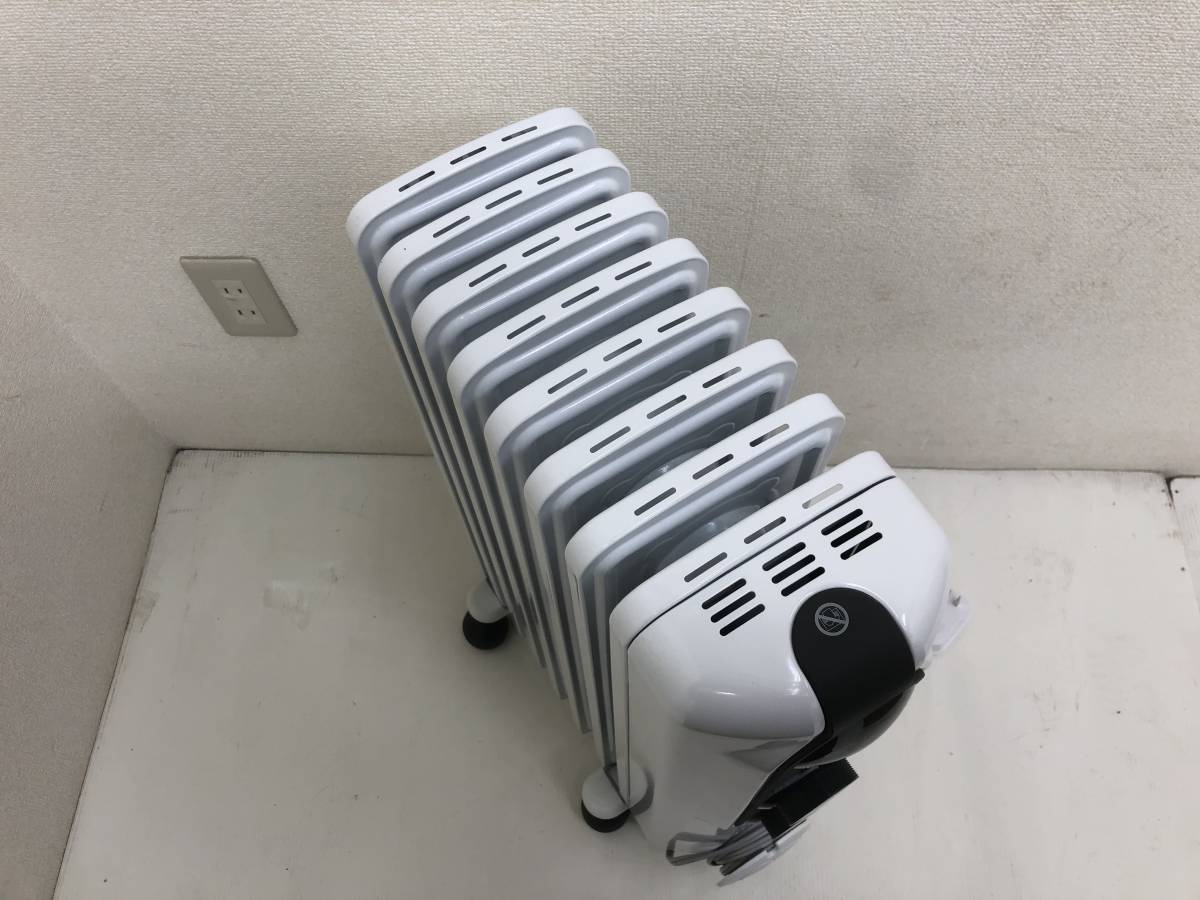 美品 デロンギ アミカルド オイルヒーター【RHJ35M0812-DG】1200W/700W/500W 8～10畳 新Ｌ字型フラットフィン 取扱説明書/外箱付き_画像8