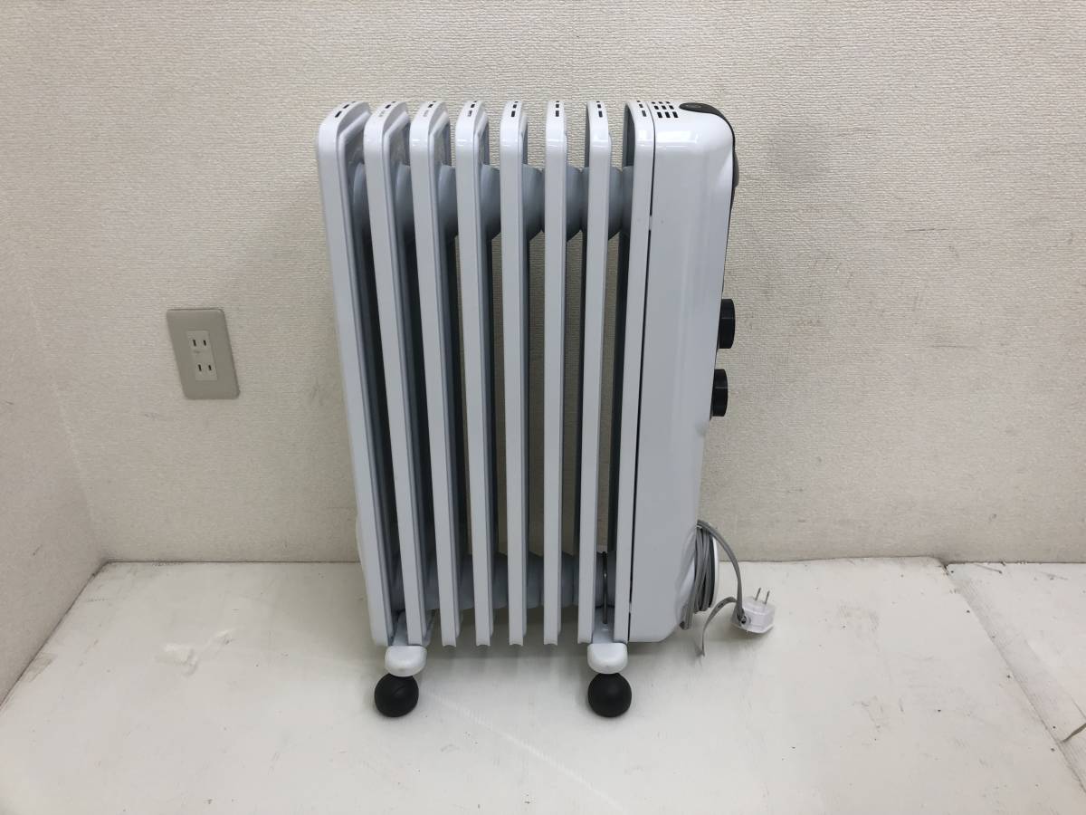 美品 デロンギ アミカルド オイルヒーター【RHJ35M0812-DG】1200W/700W/500W 8～10畳 新Ｌ字型フラットフィン 取扱説明書/外箱付き_画像7