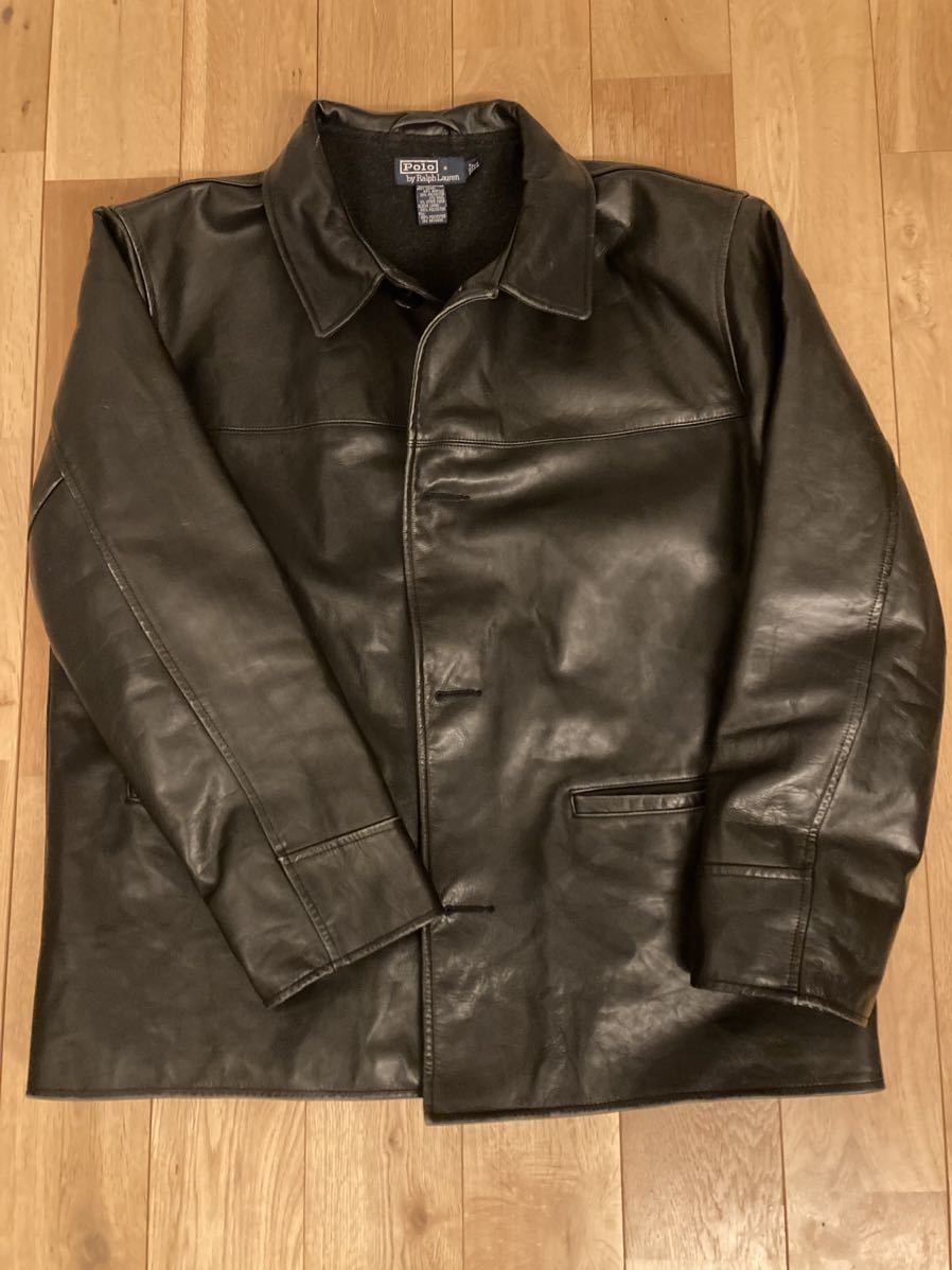 上品 XL レザー rrl 美品 POLO by 送料無料 Ralph Lauren ジャケット