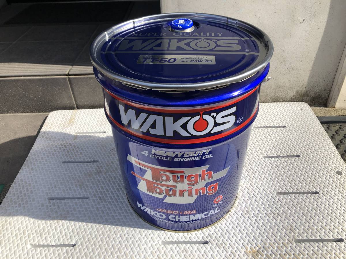 ★ワコーズ★ WAKO'S 空ペール缶 空き缶 20L TT タフツーリング 鉄製 スチール オイル缶 空 ゴミ箱 ガレージチェア キャンプ 薪_画像2