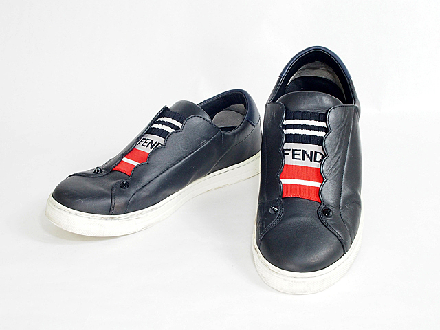 富士屋◇フェンディ FENDI 革 レザー ブラック ネイビー レッド グレー