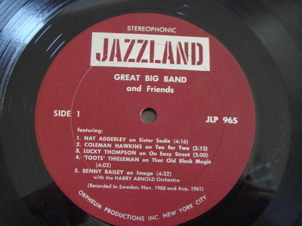 US盤　GREAT　BIG　BAND　and　FRIENDS　NAT　ADDERLEY　COLEMAN　HAWKINS　LUCKY　THOMPSON　TOOTS　THIELEMANS　BENNY　BAILEY　_画像3