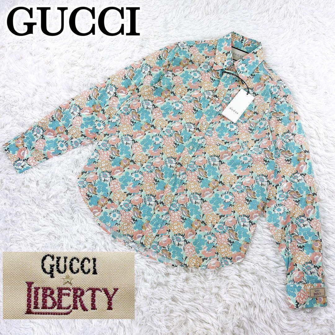 最大96％オフ！ GUCCIグッチメンズ liberty コラボシャツ花柄 サイズ44