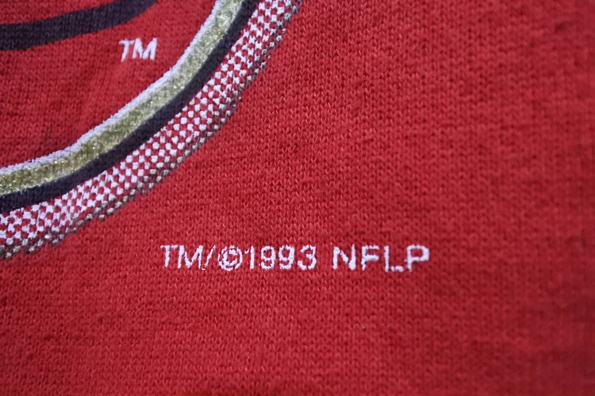 90's NFL SAN FRANCISCO 49ers スウェット トレーナー size M-L レッド サンフランシスコ_画像5