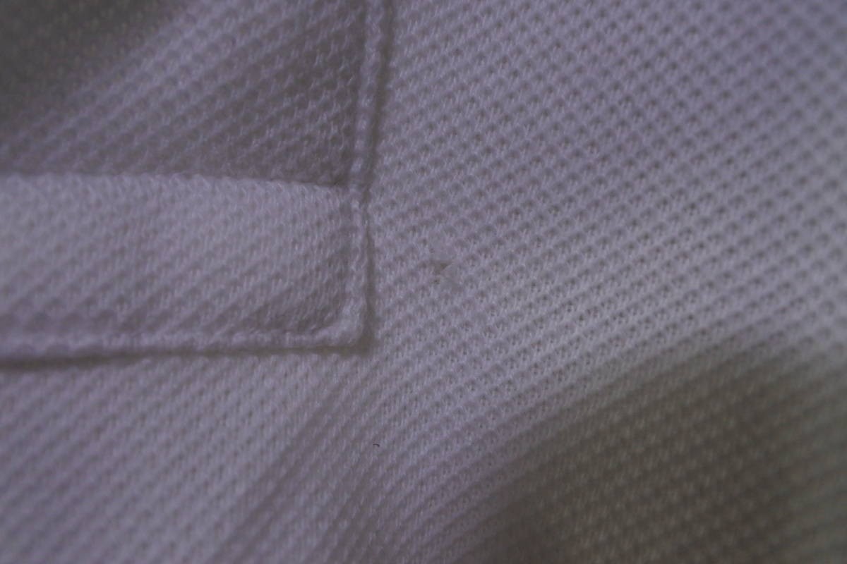 FRED PERRY フレッドペリー 半袖 鹿の子 ポロシャツ size M ホワイト トリコロール 日本製 綿100％_画像6
