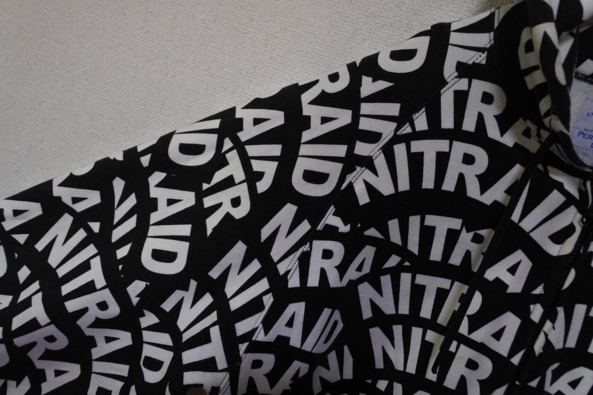 NITRAID Nitraid тренировочный Parker size L чёрный белый общий рисунок сделано в Японии Nitrow