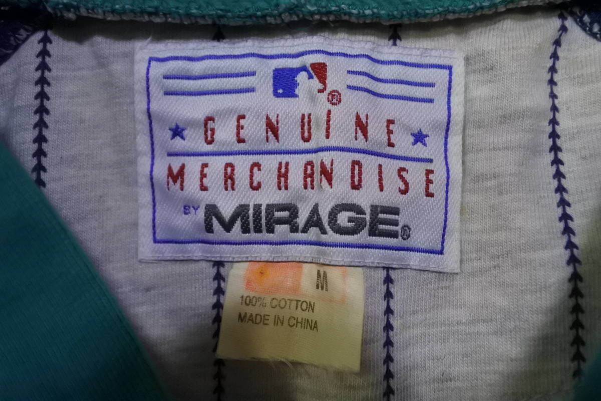 90's MLB MIRAGE #24 シアトルマリナーズ ケングリフィーJr ベースボールシャツ size M 応援 ユニフォーム_画像4
