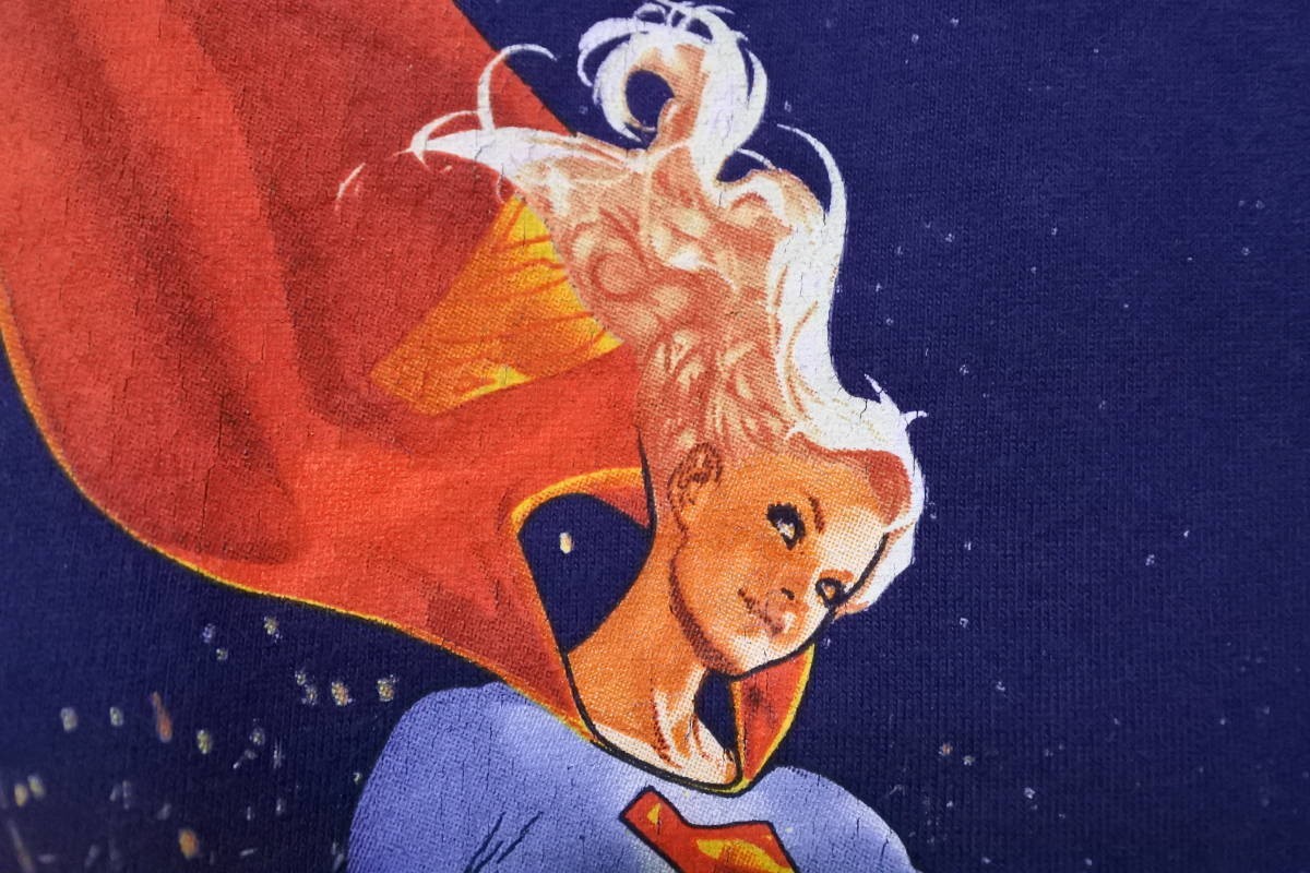 00's DC Comics SUPERGIRL Hanes Tee size M スーパーガール Tシャツ スーパーマン アメコミ Graphitti_画像3