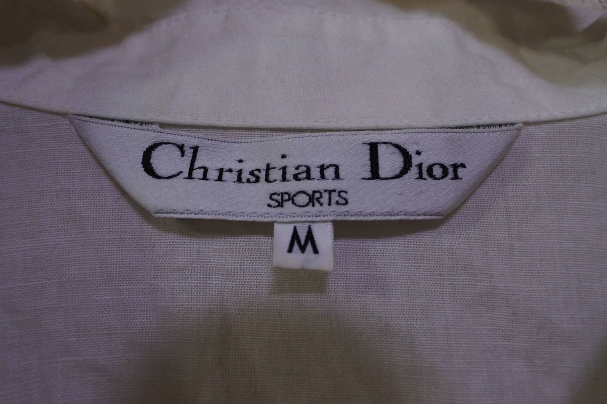 80's-90's Christian Dior SPORTS Tropical Shirts size M クリスチャンディオール オープンカラーシャツ 花柄 希少_画像4