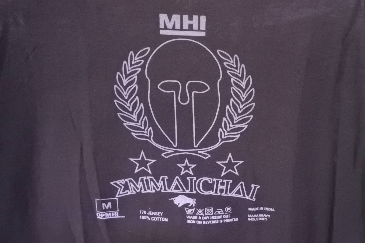 MHI by MAHARISHI AN MHI HOUSE Tee size M マハリシ メッセージ Tシャツ ブラック_画像7